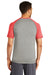 Sport-Tek ST400 Mens Moisture Wicking Short Sleeve Crewneck T-Shirt Heather Light Grey/Heather True Red Back