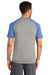 Sport-Tek ST400 Mens Moisture Wicking Short Sleeve Crewneck T-Shirt Heather Light Grey/Heather True Royal Blue Back