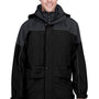North End Mens 3-in-1 Water Resistant Full Zip Hooded Jacket - Black/Grey