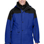 North End Mens 3-in-1 Water Resistant Full Zip Hooded Jacket - Royal Cobalt Blue/Midnight Navy Blue