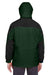 North End 88006 Mens 3-in-1 Full Zip Hooded Jacket Forest Green/Black Back