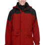 North End Mens 3-in-1 Water Resistant Full Zip Hooded Jacket - Molten Red/Black