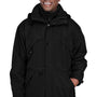 North End Mens 3-in-1 Water Resistant Full Zip Hooded Jacket - Black