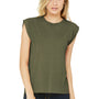 Bella + Canvas Womens Flowy Muscle Tank Top - Heather Olive Green - Closeout