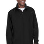 North End Mens Techno Lite Water Resistant Full Zip Hooded Jacket - Black