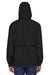 North End 88083 Mens Techno Lite Water Resistant Full Zip Hooded Jacket Black Back