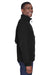 North End 88083 Mens Techno Lite Water Resistant Full Zip Hooded Jacket Black Side