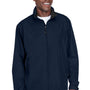 North End Mens Techno Lite Water Resistant Full Zip Hooded Jacket - Midnight Navy Blue