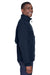 North End 88083 Mens Techno Lite Water Resistant Full Zip Hooded Jacket Navy Blue Side