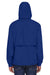North End 88083 Mens Techno Lite Water Resistant Full Zip Hooded Jacket Royal Blue Back
