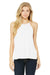 Bella + Canvas 8809 Womens Flowy High Neck Tank Top White Front