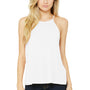 Bella + Canvas Womens Flowy High Neck Tank Top - White - Closeout