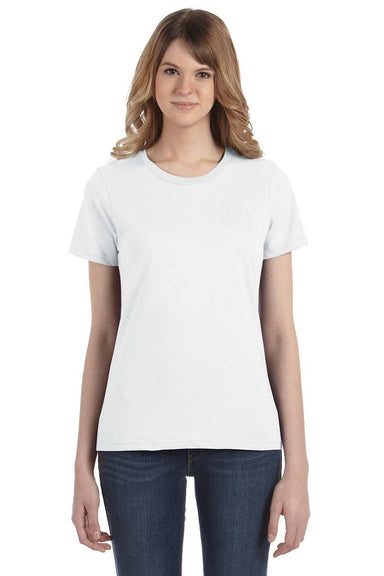 Anvil 880 Womens Short Sleeve Crewneck T-Shirt White Front