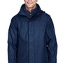 North End Mens 3-in-1 Water Resistant Full Zip Hooded Jacket - Midnight Navy Blue