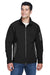 North End 88138 Mens Technical Water Resistant Full Zip Jacket Black Front