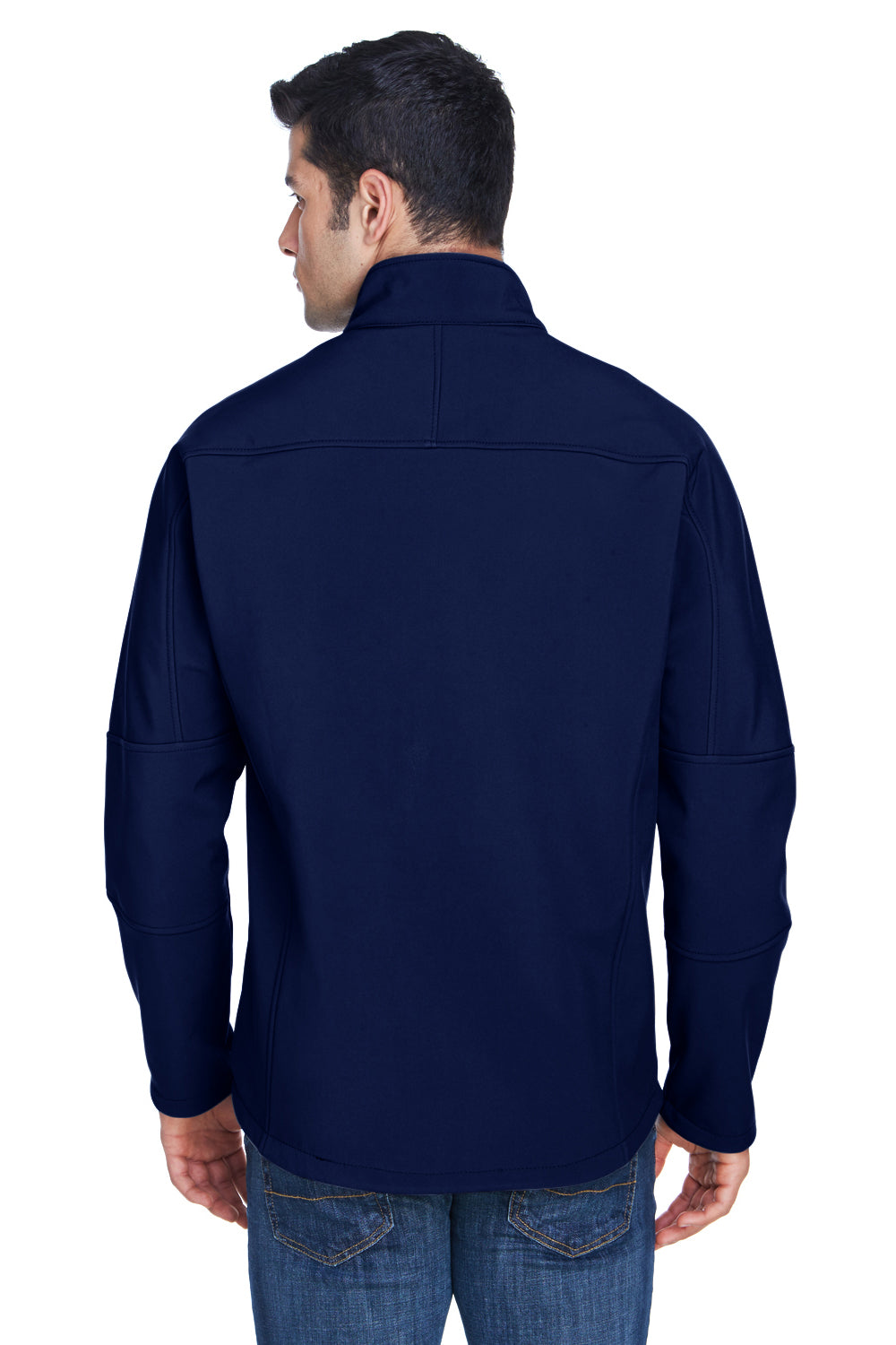 North End 88138 Mens Technical Water Resistant Full Zip Jacket Navy Blue Back
