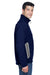 North End 88138 Mens Technical Water Resistant Full Zip Jacket Navy Blue Side