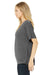Bella + Canvas 8815 Womens Slouchy Short Sleeve V-Neck T-Shirt Grey Triblend Side