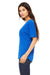 Bella + Canvas 8815 Womens Slouchy Short Sleeve V-Neck T-Shirt Royal Blue Side