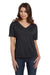 Bella + Canvas 8815 Womens Slouchy Short Sleeve V-Neck T-Shirt Heather Dark Grey Front