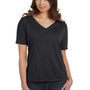 Bella + Canvas Womens Slouchy Short Sleeve V-Neck T-Shirt - Heather Dark Grey - Closeout
