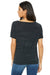 Bella + Canvas 8815 Womens Slouchy Short Sleeve V-Neck T-Shirt Black Marble Back