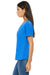 Bella + Canvas 8815 Womens Slouchy Short Sleeve V-Neck T-Shirt Royal Blue Triblend Side