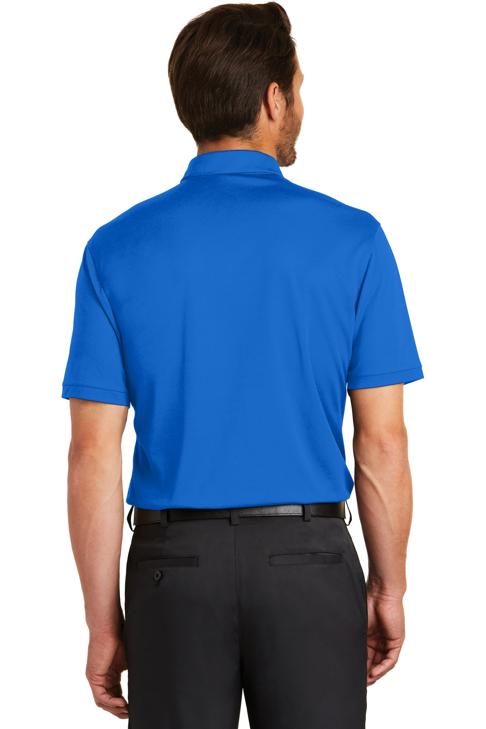 Nike 881655 Mens Dri-Fit Moisture Wicking Short Sleeve Polo Shirt Sapphire Blue/Black Back