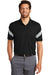 Nike 881657 Mens Commander Dri-Fit Moisture Wicking Short Sleeve Polo Shirt Black/Wolf Grey Front