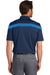 Nike 881657 Mens Commander Dri-Fit Moisture Wicking Short Sleeve Polo Shirt Navy Blue/Photo Blue Back
