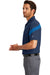 Nike 881657 Mens Commander Dri-Fit Moisture Wicking Short Sleeve Polo Shirt Navy Blue/Photo Blue Side