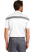 Nike 881657 Mens Commander Dri-Fit Moisture Wicking Short Sleeve Polo Shirt White/Black Back