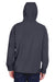 North End 88166 Mens Prospect Water Resistant Full Zip Hooded Jacket Fossil Grey Back