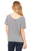 Bella + Canvas 8816 Womens Slouchy Short Sleeve Wide Neck T-Shirt Grey Triblend Back