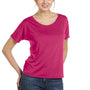 Bella + Canvas Womens Slouchy Short Sleeve Wide Neck T-Shirt - Berry Pink - Closeout