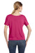 Bella + Canvas 8816 Womens Slouchy Short Sleeve Wide Neck T-Shirt Berry Pink Back