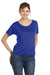 Bella + Canvas 8816 Womens Slouchy Short Sleeve Wide Neck T-Shirt Royal Blue Front