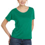 Bella + Canvas Womens Slouchy Short Sleeve Wide Neck T-Shirt - Kelly Green