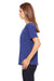 Bella + Canvas 8816 Womens Slouchy Short Sleeve Wide Neck T-Shirt Navy Blue Triblend Side