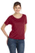 Bella + Canvas 8816 Womens Slouchy Short Sleeve Wide Neck T-Shirt Maroon Marble Front