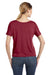 Bella + Canvas 8816 Womens Slouchy Short Sleeve Wide Neck T-Shirt Maroon Marble Back