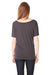 Bella + Canvas 8816 Womens Slouchy Short Sleeve Wide Neck T-Shirt Dark Grey Back