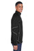 North End 88174 Mens Gravity Performance Moisture Wicking Full Zip Fleece Jacket Black Side
