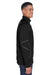 North End 88175 Mens Catalyst Performance Moisture Wicking 1/4 Zip Fleece Jacket Black Side
