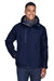 North End 88178 Mens Caprice 3-in-1 Full Zip Hooded Jacket Navy Blue Front