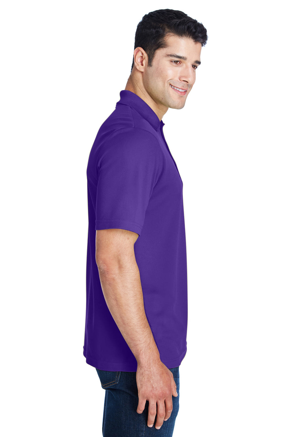 Core 365 88181 Mens Origin Performance Moisture Wicking Short Sleeve Polo Shirt Purple Side