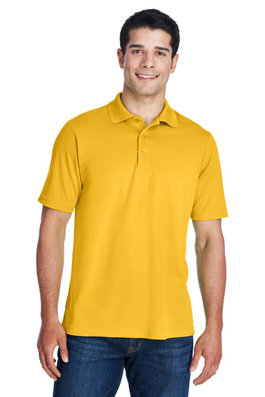 Core 365 88181 Mens Origin Performance Moisture Wicking Short Sleeve Polo Shirt Gold Front