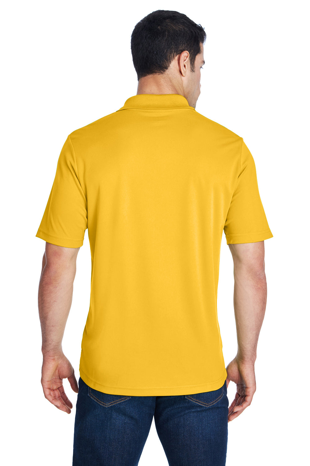 Core 365 88181 Mens Origin Performance Moisture Wicking Short Sleeve Polo Shirt Gold Back