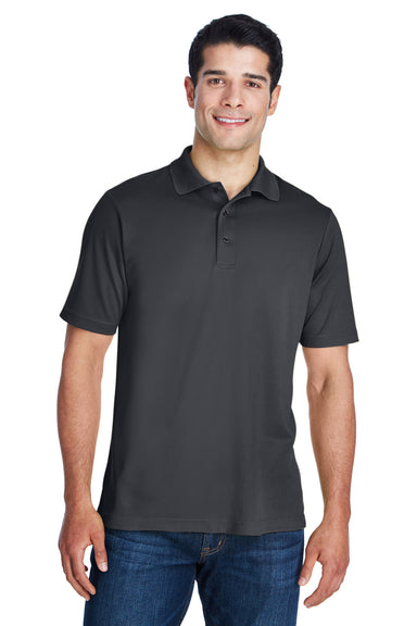 Core 365 88181 Mens Origin Performance Moisture Wicking Short Sleeve Polo Shirt Carbon Grey Front