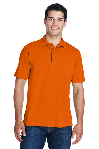 Core 365 88181 Mens Origin Performance Moisture Wicking Short Sleeve Polo Shirt Orange Front